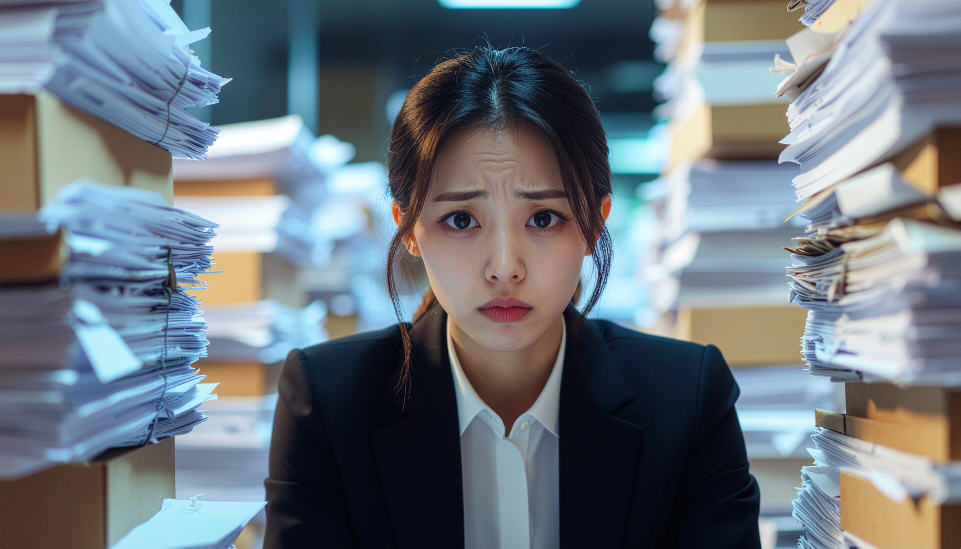 悩む広報担当者